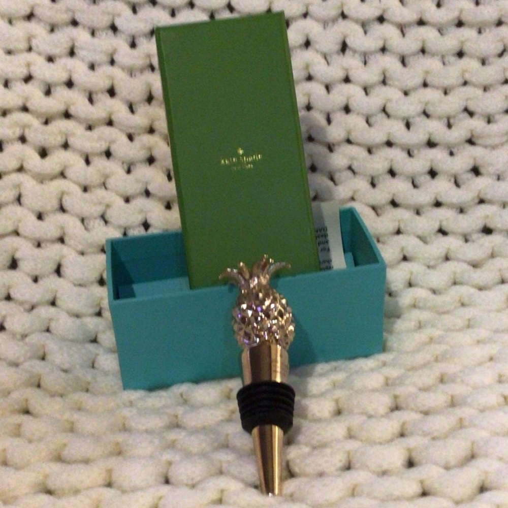Kate Spade New York~Gold Wine Bottle Stopper~New in Box!